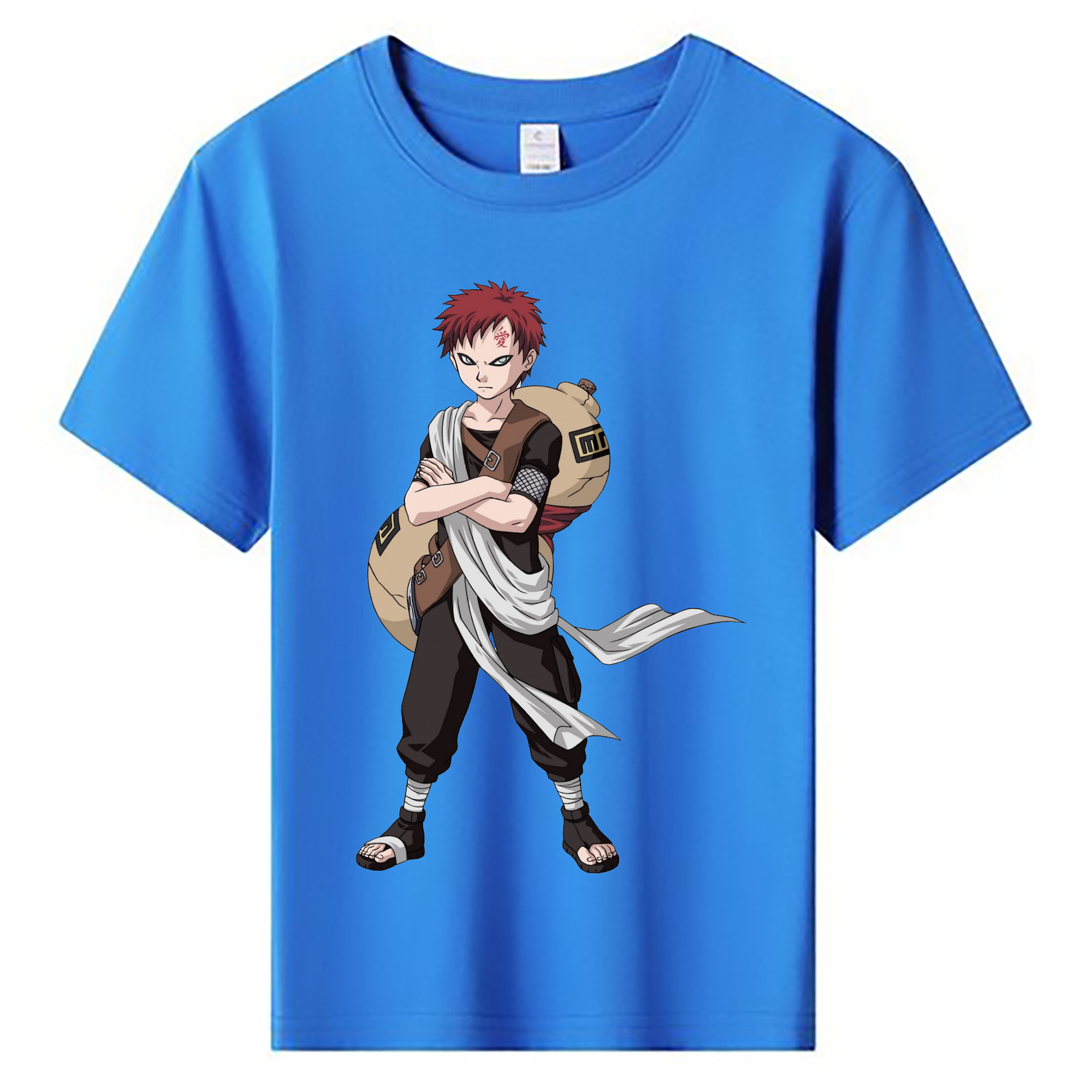 （画像用） NARUTO -ナルト- ガアラ Gaara 綿100％キッズTシャツ（フロントプリント）